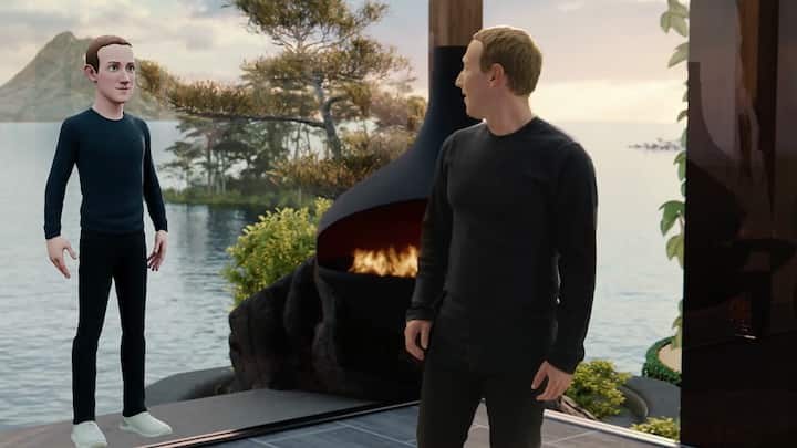 ALL IN Facebook-Gründer Mark Zuckerberg (r., mit seinem Avatar links) setzt alles aufs Metaverse: Letztes Jahr hat er zehn Milliarden investiert und die Firma in Meta umbenannt.
