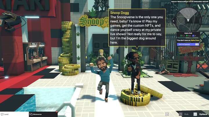 GUTES GESCHÄFT Der Rapper Snoop Dogg hat auf Decentraland das Snoopverse eingerichtet mit dem Nachbau seiner Villa. Eine virtuelle Nachbar­ parzelle konnte er für 450 000 Dollar verkaufen.