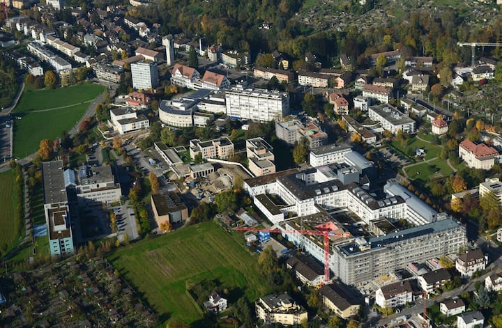 Luftaufnahme vom Gesundheitscluster Lengg