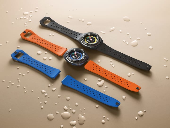 Tissot Sideral in Blau, Orange und Schwarz