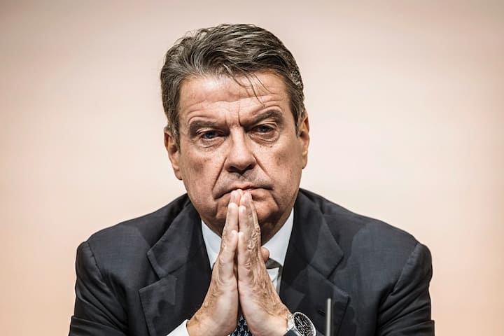 UBS Chairman Colm Kelleher attends news conference in Zurich, Switzerland on Wednesday, March 29, 2023. (KEYSTONE/Michael Buholzer)