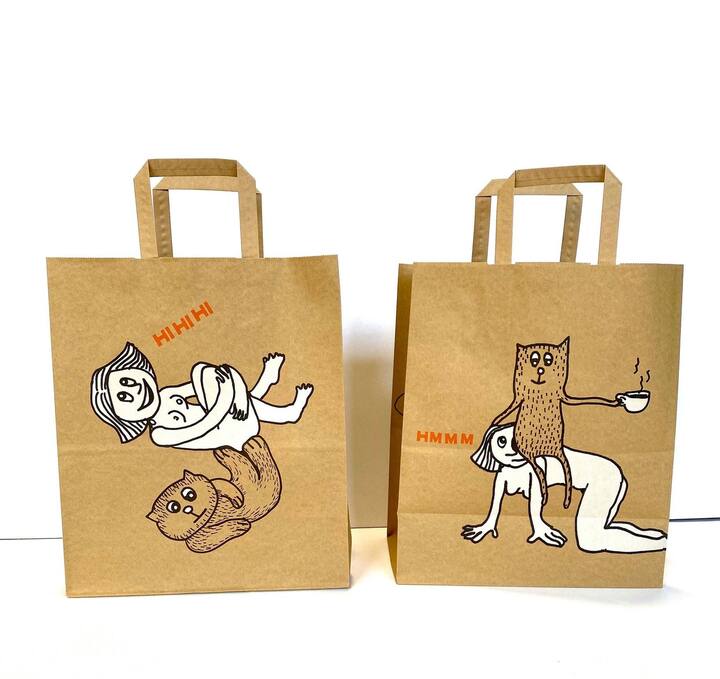 Migros: Eingestampfte Papiertüte 