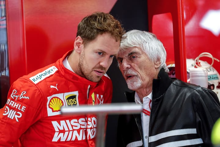 Sebastian Vettel mit Bernie Ecclestone