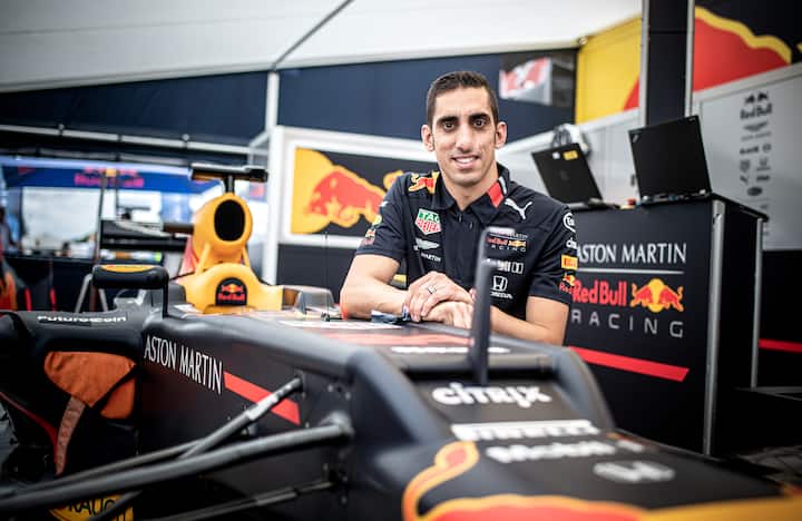 Sebastien Buemi of Switzerland poses for a portrait during the Red Bull Race Day in Grenchen, Switzerland on August 10, 2019. // Romina Amato/Red Bull Content Pool // SI201908100509 // Usage for editorial use only // 