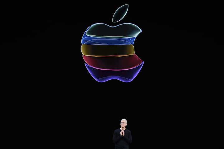 Tim Cook, chief executive officer of Apple Inc., speaks during an event at the Steve Jobs Theater in Cupertino, California, U.S., on Tuesday, Sept. 10, 2019. Apple unveiled the iPhone 11 that will replace the XR and start at $699. Photographer: David Paul Morris/Bloomberg