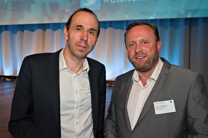 Tobias Straumann, Wirtschaftshistoriker; Chris Johnson, Senior Vice President, Nokia Enterprise