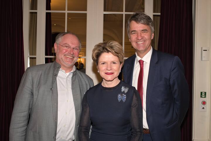 Uwe E. Jocham, Direktionspräsident, Insel Gruppe AG;Marie-Gabrielle Ineichen-Fleisch, SECO;Alex von Graffenried, Stadtpräsident Bern