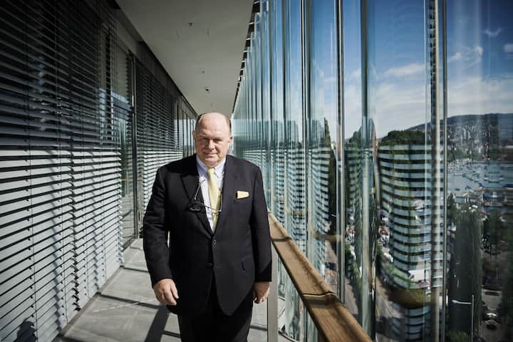 Walter Kielholz am Hauptsitz der Swiss Re in Zürich