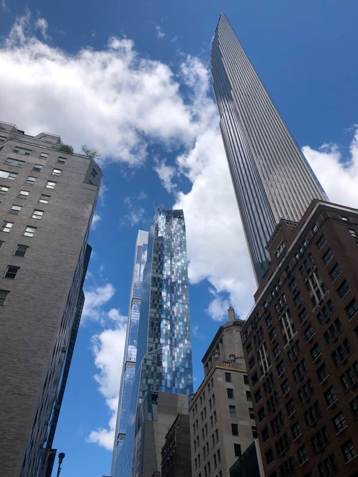 Steinway Tower, 111 West 57th Street with Park Hyatt Hotel in background, Midtown, Manhattan