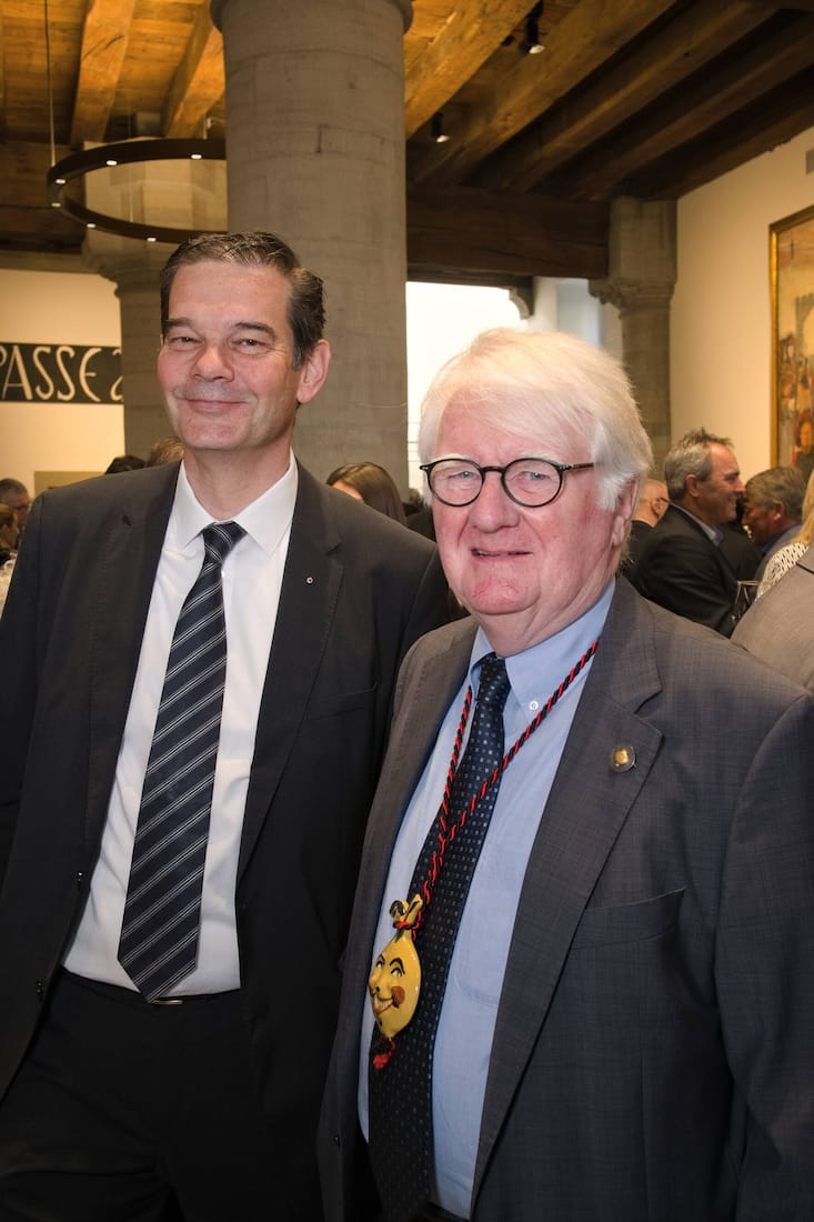 Thomas Bernhard, CEO, Haag-Streit AG;Walter InÃ¤bnit, EhrenprÃ¤sident, Haag-Streit AG