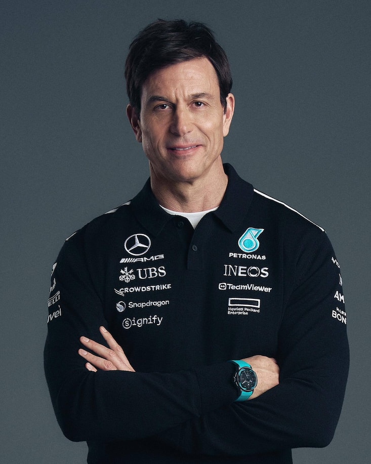 Toto Wolff mit der neuen Big Pilot von IWC Schaffhausen.