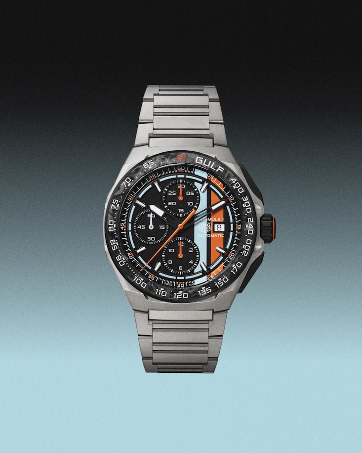Die TAG Heuer Formula 1 Automatic Chronograph x Gulf.