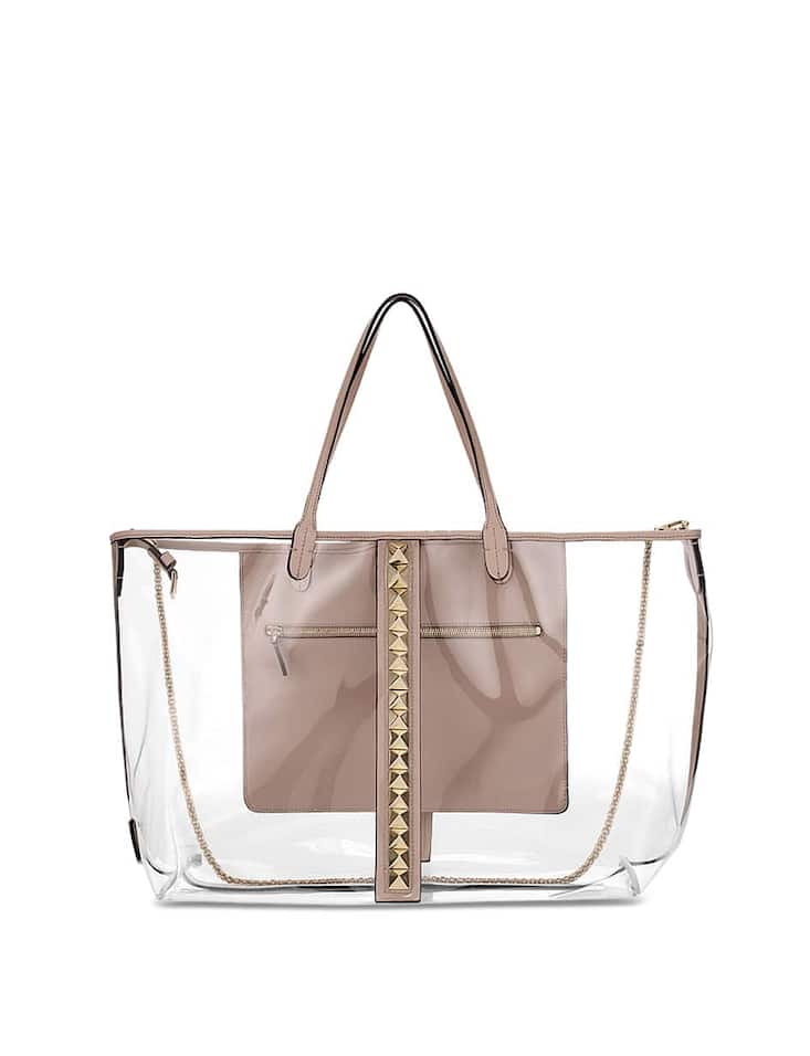 Tasche aus Plexiglas mit Leder und vergoldetem Metall. Ca. 2000 Franken,Valentino