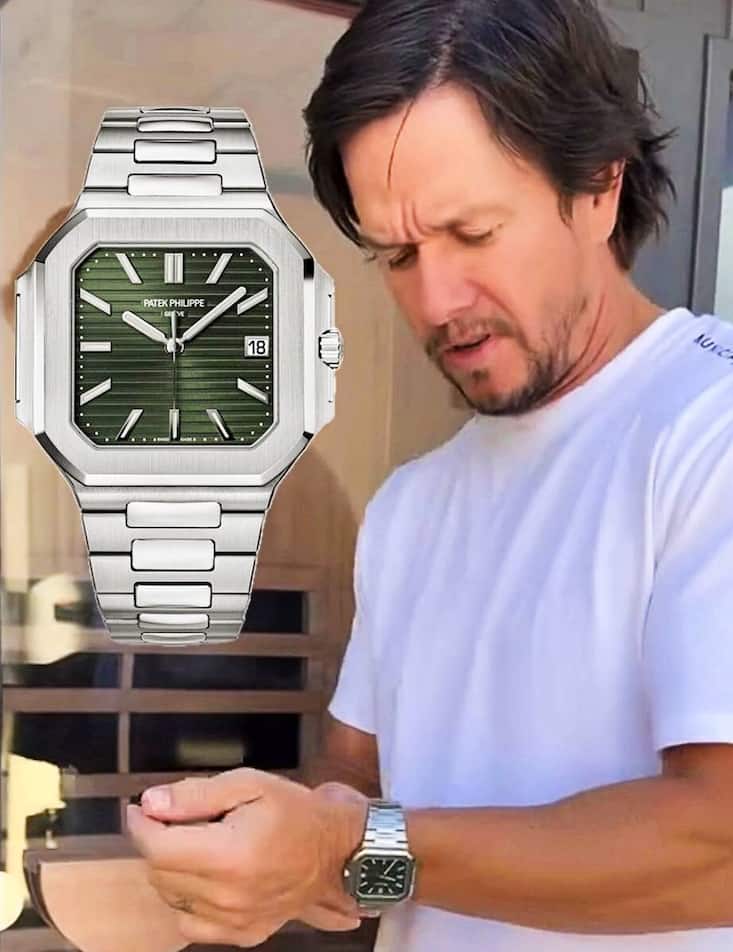 Flext seine neue Cubitus auf Instagram: Schauspieler und Uhrensammler Mark Wahlberg.