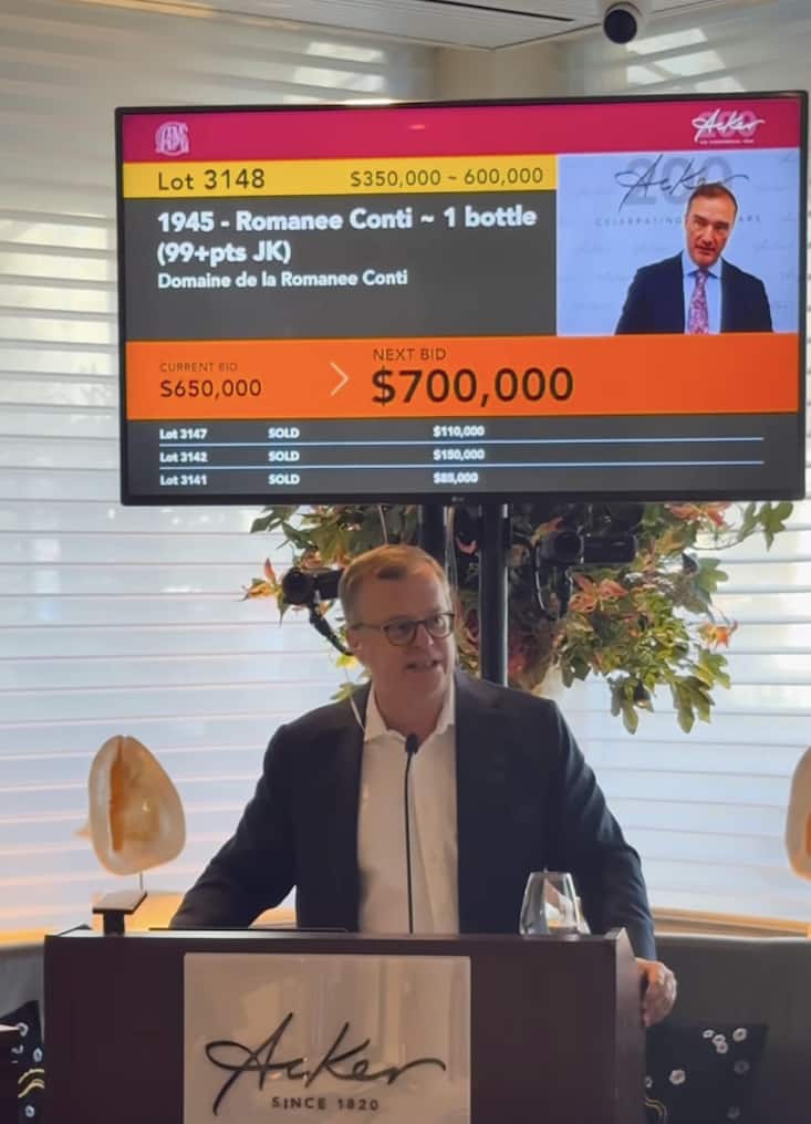 Die Acker-La-Paulée-Auktion in New York erzielte Rekordwerte.