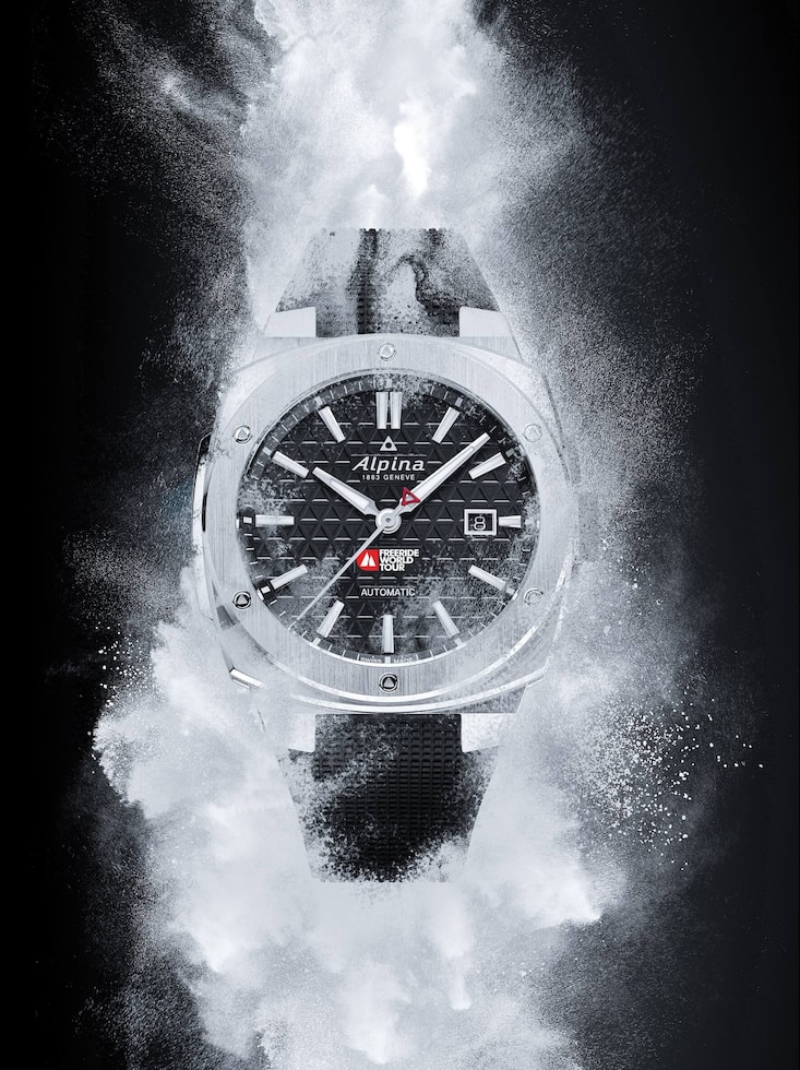Die Alpina-Uhr Alpiner Extreme Automatic Freeride World Tour 2023.