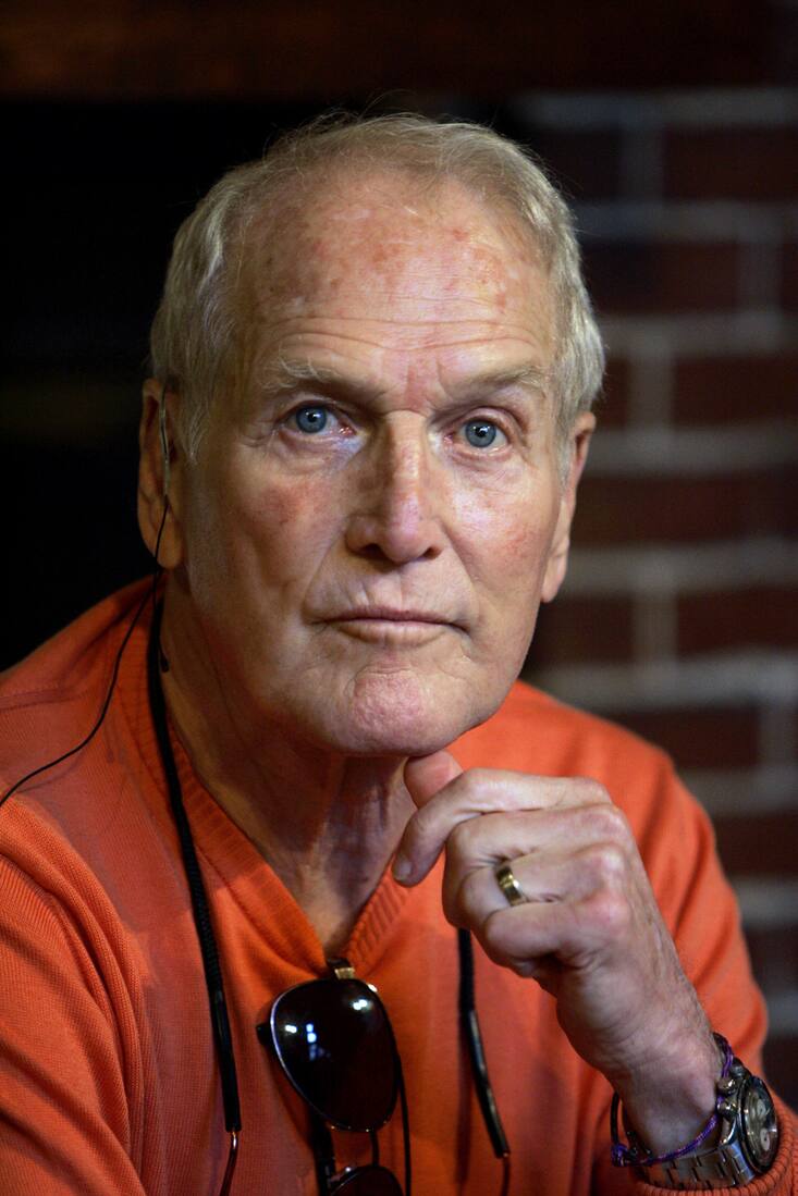 Paul Newman, 81, listens to a question Thursday, June 15, 2006, in Saratoga Springs, N.Y., as he visited the upstate resort to raise money for the Double H Ranch, an Adirondack camp he co-founded for children with cancer, AIDS and other grave illnesses. Newman is considering his final scene. "It's time. When it's time to get out, it's time to get out," Newman told The Associated Press on Thursday. Newman said he had a project in mind, but would not provide further details. (AP Photo/Jim McKnight)