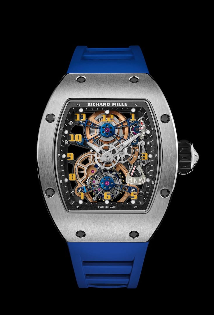 Richard Mille: RM 17-02 Tourbillon Titan 31, 25 x 29, 45 mm, Handaufzug, 70 Stunden Gangreserve. Preis auf Anfrage.