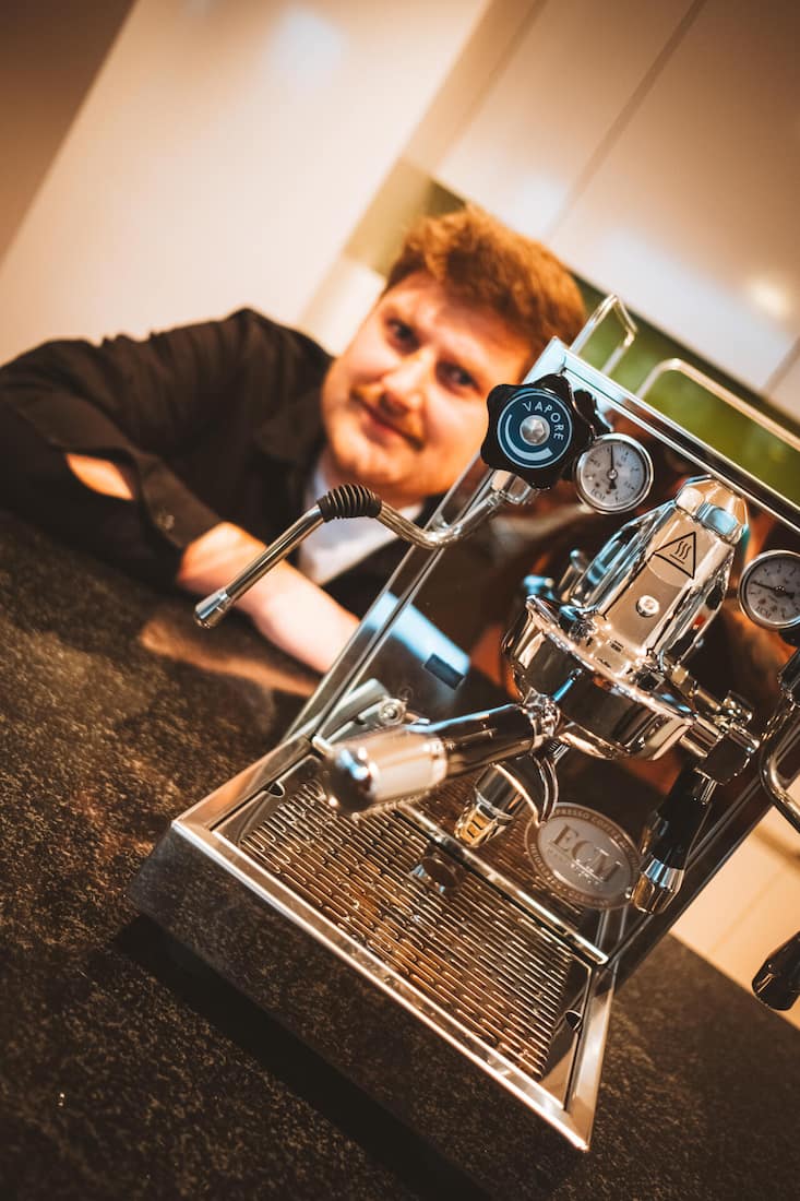 <p>Nischig: Moritz Meister aus Winterthur mit seiner ECM Mechanika.</p>