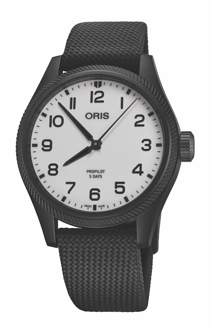 <p>ORIS</p>
<p>The Hölstein Edition 2025:</p>
<p>A special no-date ProPilot plated in black DLC with a full-lume dial that plays hide and seek.</p>
<p>The white dial glows green in the dark to reveal the Oris Bear.</p>