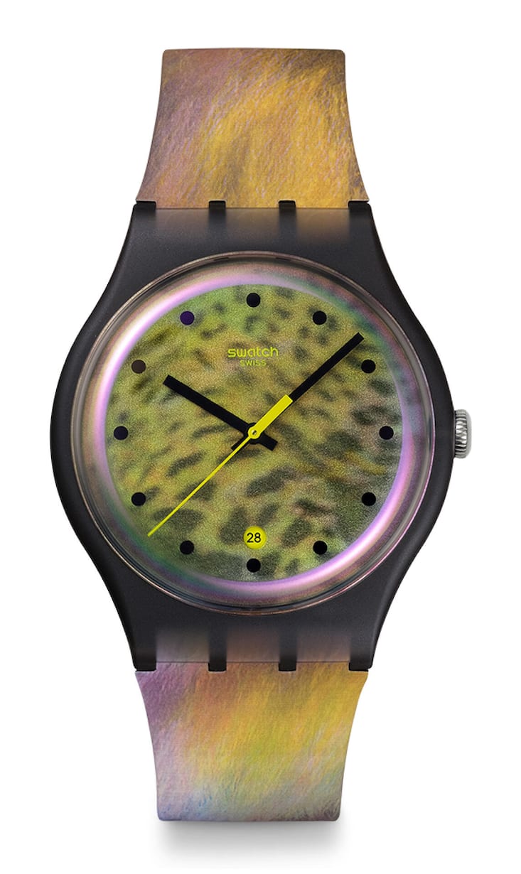 <p>Swatch Locarno</p>
<p>Die limitierte Edition LOCARNO78 wurde direkt von dem ikonischen Festivalplakat des Turner-Preisträgers Wolfgang Tillmans inspiriert.</p>