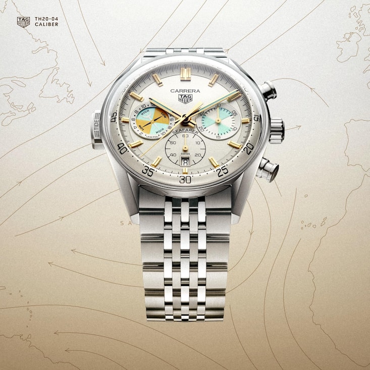 <p>Carrera Seafarer</p>
<p>Gehäuse: 42 mm, Stahl; Automatikkaliber TH20-40 mit 80 h Gangauto­nomie; Preis: 8800 Euro.</p>