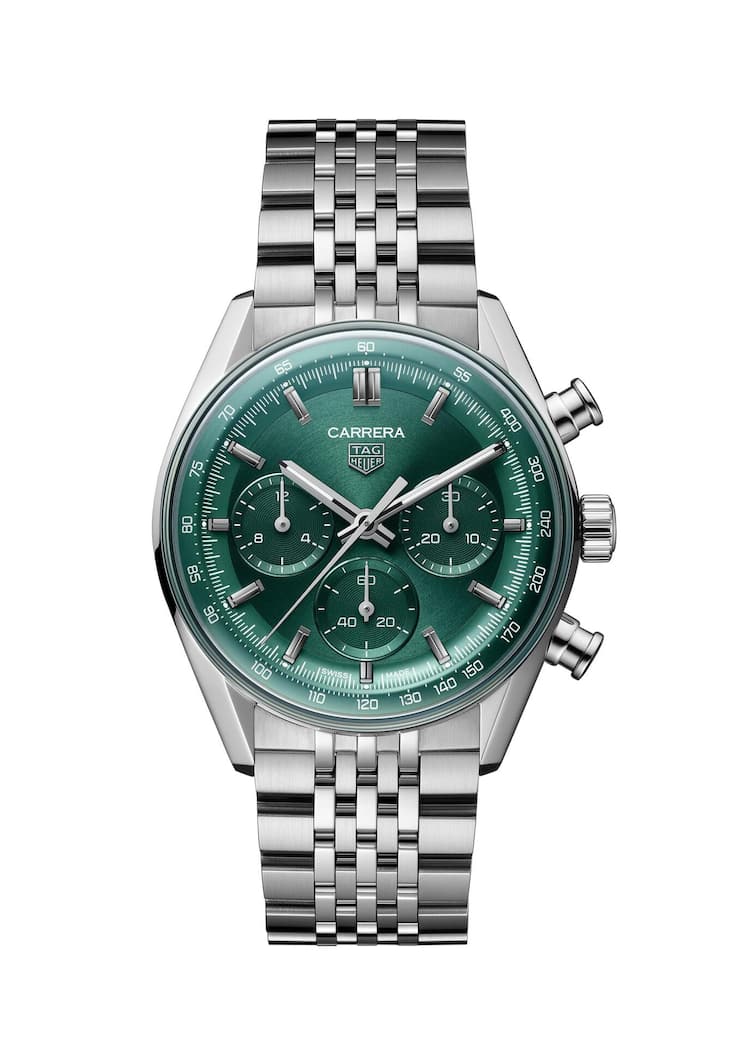 <p>Carrera Chronograph</p>
<p>Gehäuse: 41 mm, Stahl; Automatikkaliber TH20-01 mit 80 h Gang­autonomie; 3  Zifferblattfarben; Preis: 7950 Euro.</p>