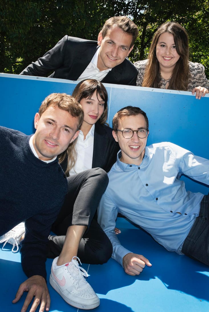 KULTUR WIE BEI EINEM START-UP Philipp Binkert, Antonia Unger (beide hinten), Basile Morel, Chiara Koopmans und Urban Hofstetter (v.l.) ist die unternehmerische Denkweise gemein.
