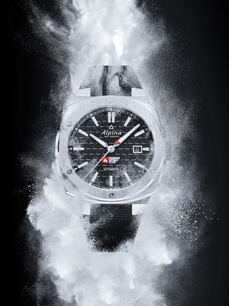 Die Alpina-Uhr Alpiner Extreme Automatic Freeride World Tour 2023.