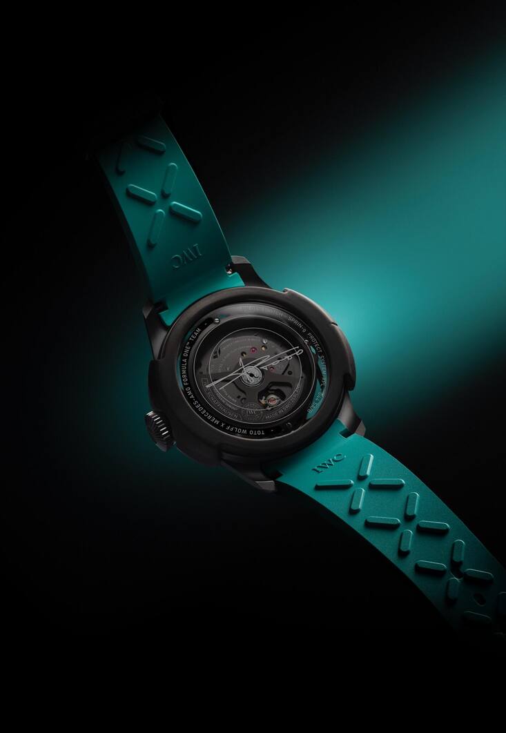 Toto Wolff Wearing the Big Pilotâs Watch Shock Absorber XPL Toto Wolff x Mercedes-AMG PETRONAS Formula One⢠Team (Ref. IW356201)