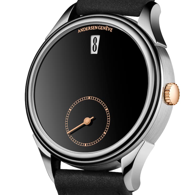 ANDERSEN Genève Jumping Hours Black Jade Stone
