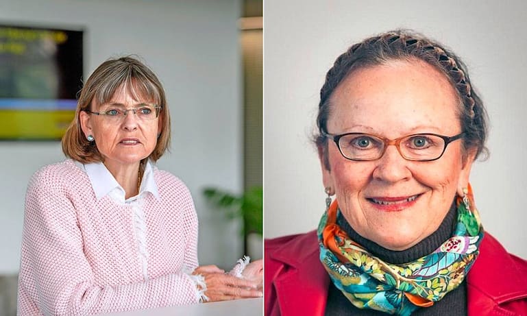 Françoise Bruderer (l.) und Monika Roth