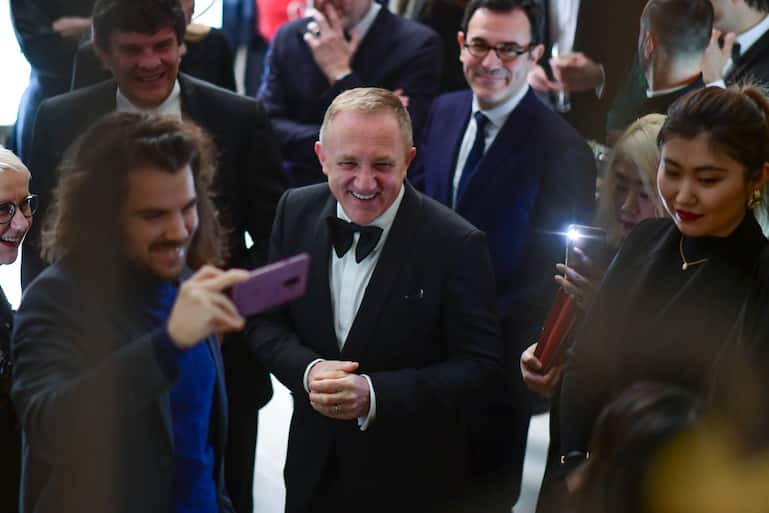 PARIS, FRANCE - JANUARY 20: Francois-Henri Pinault attends Boucheron cocktail party at Place Vendome on January 20, 2019 in Paris, France. (Photo by Anthony Ghnassia/Getty Images)