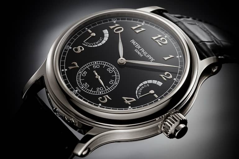 Die Grand Complication von Patek Philippe 6301P-001 in Platin mit einem Zifferblatt aus schwarzer Grand-Feu-Emaille.