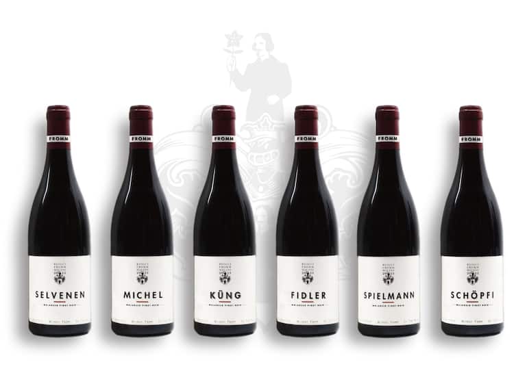 Sechs Malanser Pinot noir aus fünf Lagen.