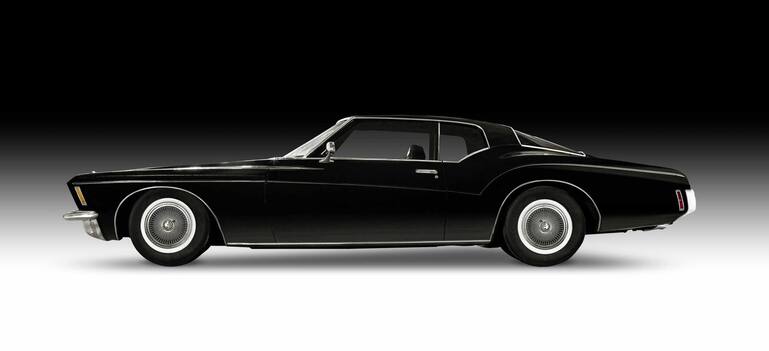 2H1G6X3 Buick Riviera 1972 isolated on white