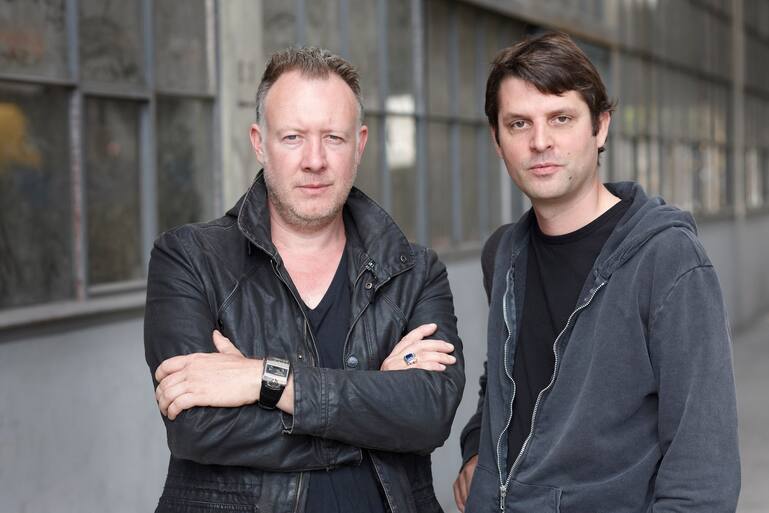 Designer Martin Frei (l.) und Konstrukteur Felix Baumgartner