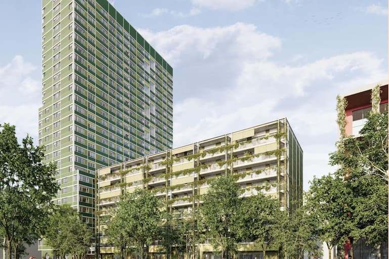 Das Hochhaus soll 85 Meter in die Höhe ragen.