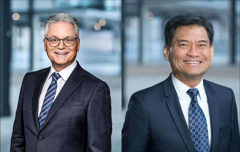 Riet Cadonau und Jim-Heng Lee Dormakaba