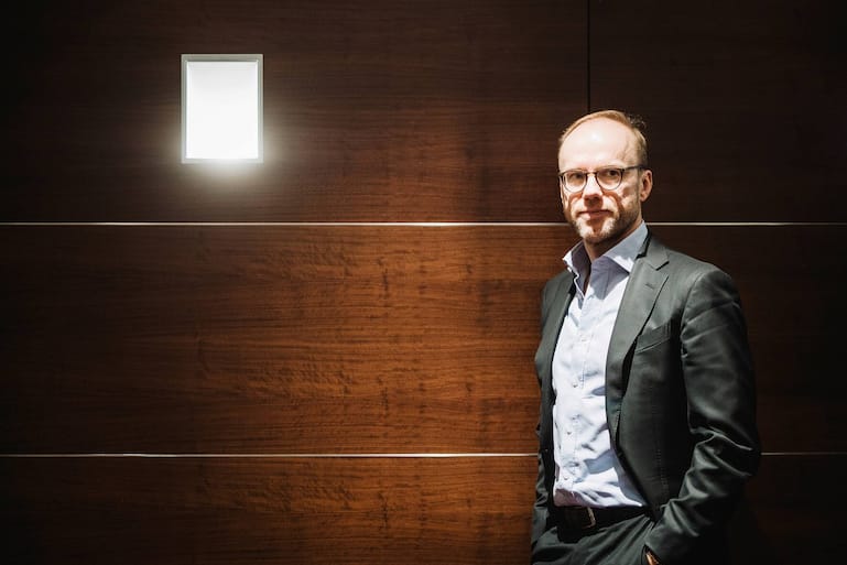 Lars Foerberg, Gruender des schwedischen Investors Cevian. Europa, Deutschland, Nordrhein-Westfalen, Duesseldorf, 12.01.2018. Engl.: Lars Foerberg, businessman, managing partner and co-founder of Cevian Capital, a Swedish hedge fund (investor), portrait in Duesseldorf, Germany, Europe, 12 January 2018. economy, finances