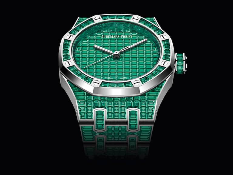 Die Audemars Piguet Royal Oak mit grünen Diamanten.