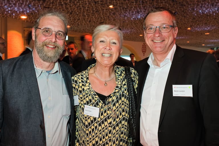 Rolf Schaub, Geschäftsführer,ICT Scouts/Campus;Vania Kohli, Gastgeberin;Martin Landolt, Nationalrat