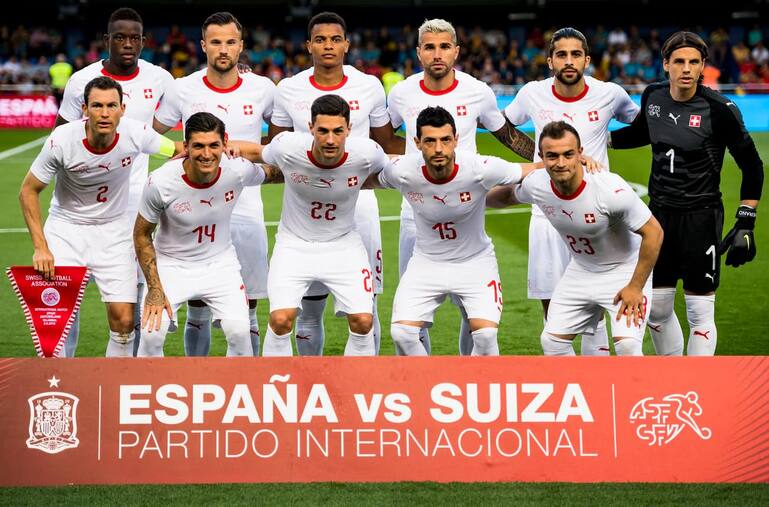 Schweizer Nationalmannschaft im WM-Testspiel gegen Spanien