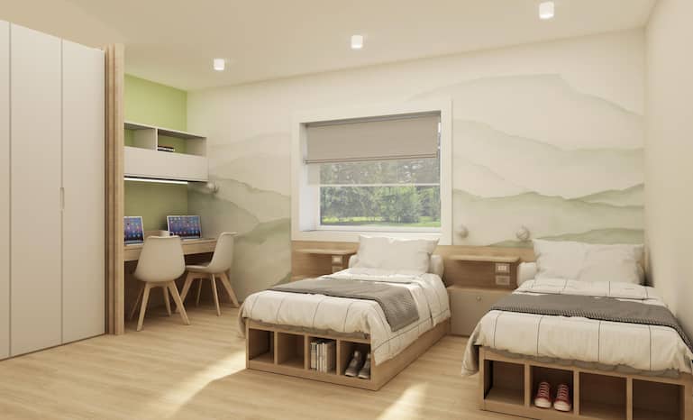 In der Villa sind 7 Einzel- und 22 Doppelzimmer geplant.
