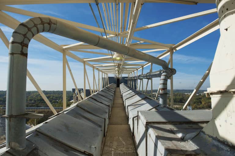Catwalk Atop A Grain Elevator; United States Of America