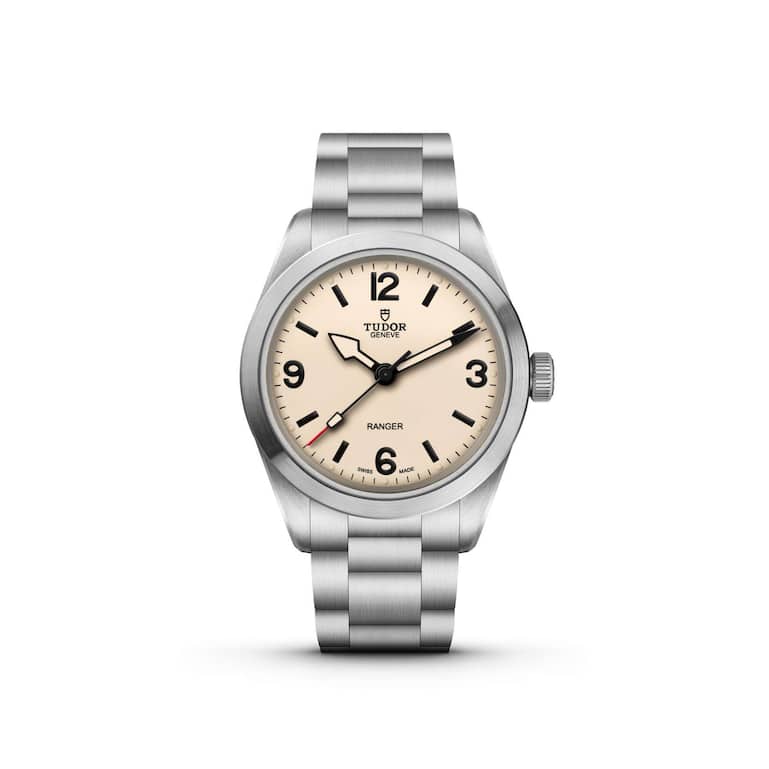 Tudor Ranger
Gehäuse: 36 mm, Edelstahl; Werk: MT5402; Gangreserve: 70 h; Preis: 3175 Fr.