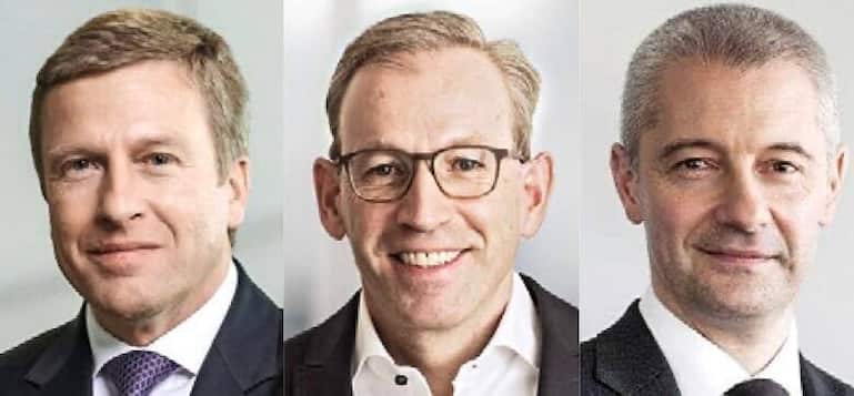 Oliver Zipse, Philipp Wyss, Fabrice Zumbrunnen (v.l.).