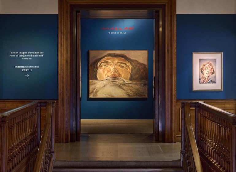 Ausstellung zum Werk des syrischen Malers Marwan bei Christie’s in London.