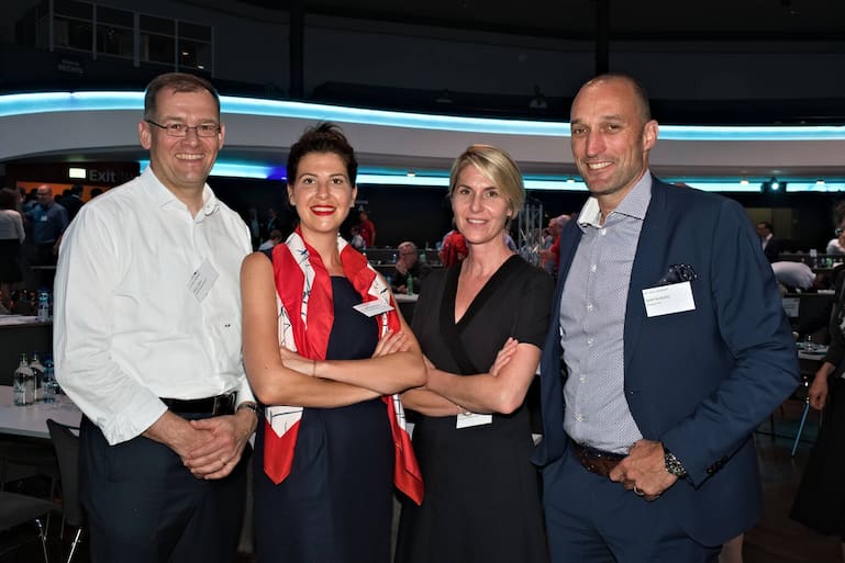 Rolf Höpli, Zühlke Engineering AG; Melanie Tschugmall, Zühlke Engineering; Ladina Caduff, Microsoft Schweiz GmbH; Martin Bürki, Ericsson AG