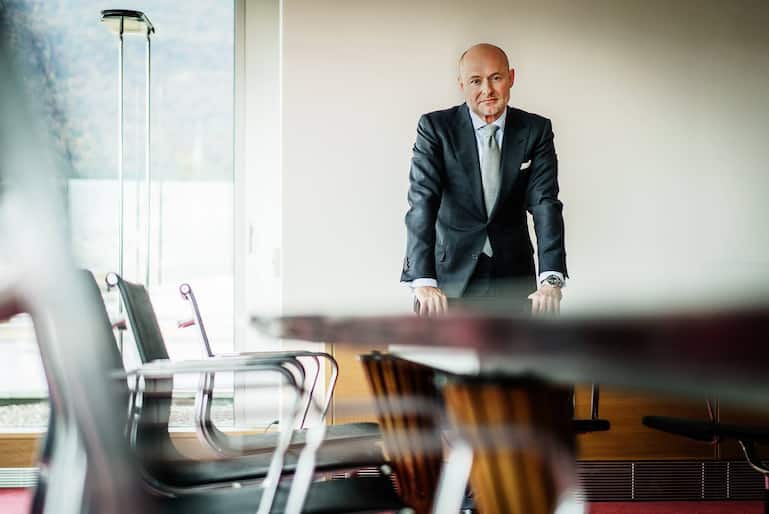 George Kern im neuen Büro bei Breitling
